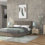 Κρεβάτι Ν66 επενδυμένο με αποθηκευτικό χώρο