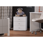 Casakids Cosy Κομοδίνο Τροχηλατό με 3 Συρτάρια